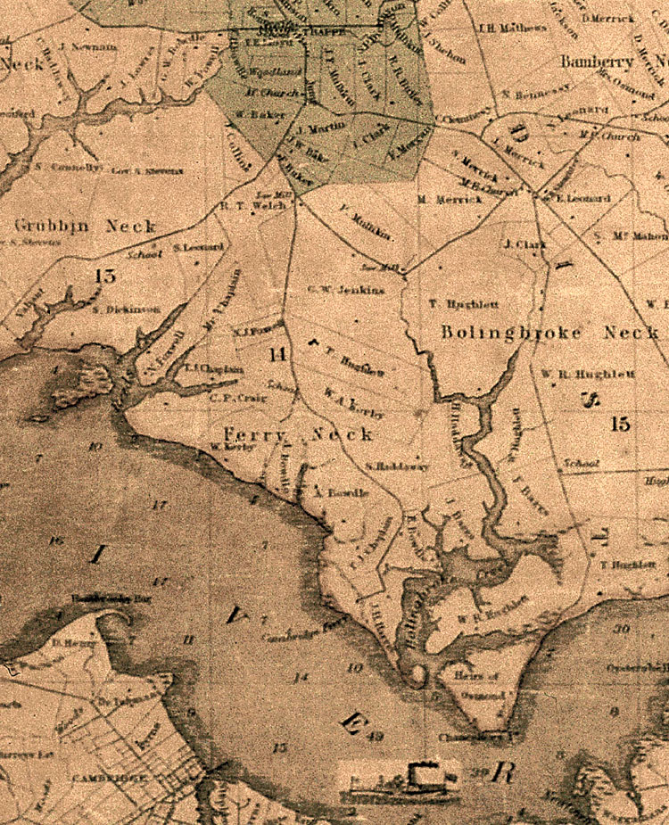 1858 map-Ferry Neck