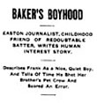 Baker's boyhood