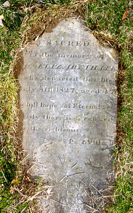 Grave Elizabeth Lee
