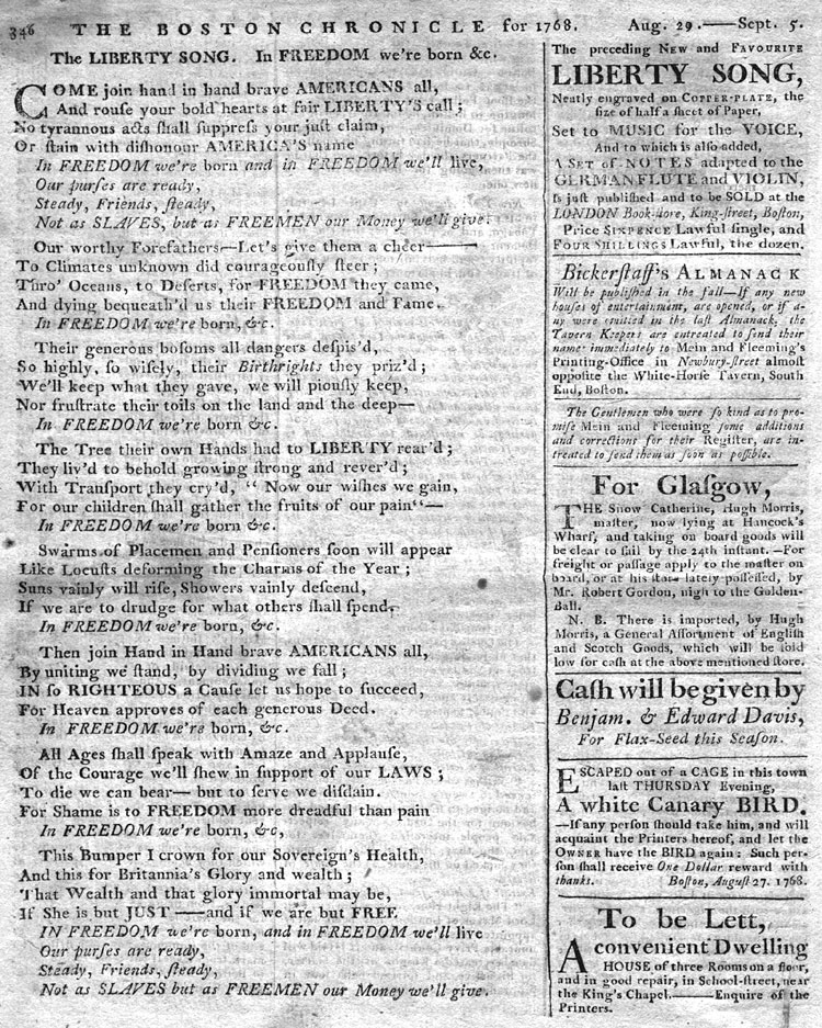 Liberty Song 1786