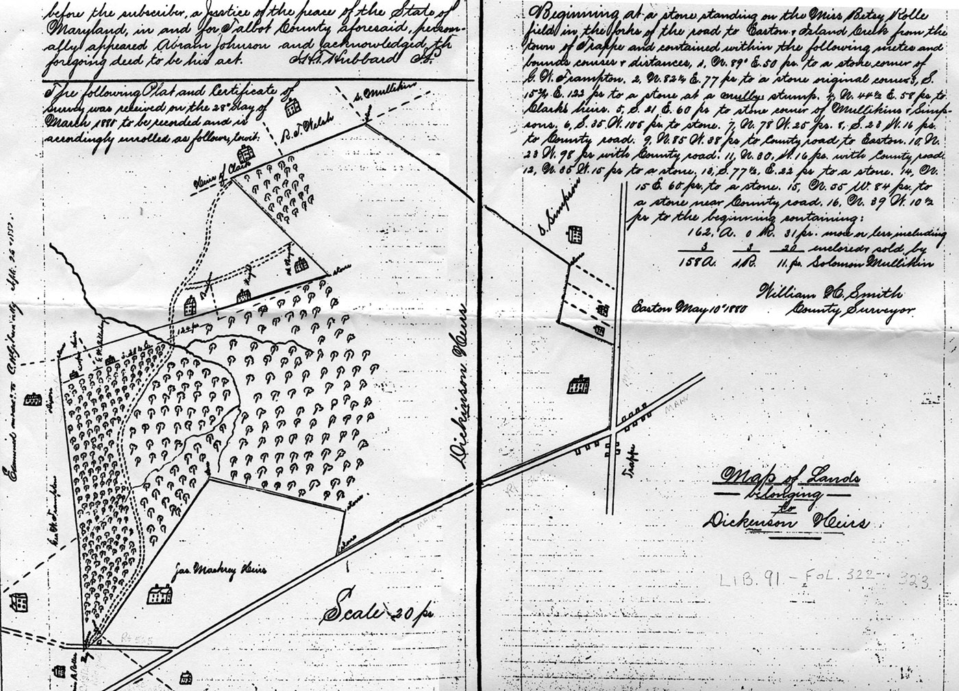 Lands belonging to Dickinson Heirs, 1880