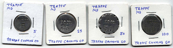 Trappe Canning Co. tokens