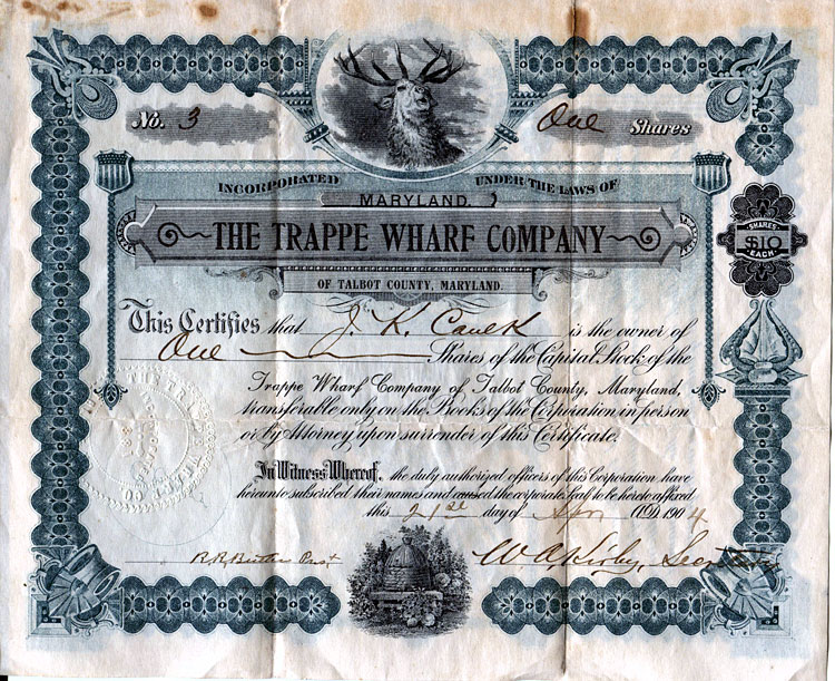 Trappe Wharf Co. stock