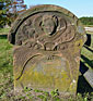 Unusual cherub gravestone