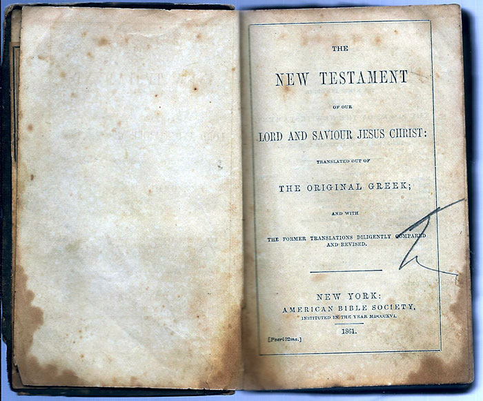 Bible owned by George Moore Co. H