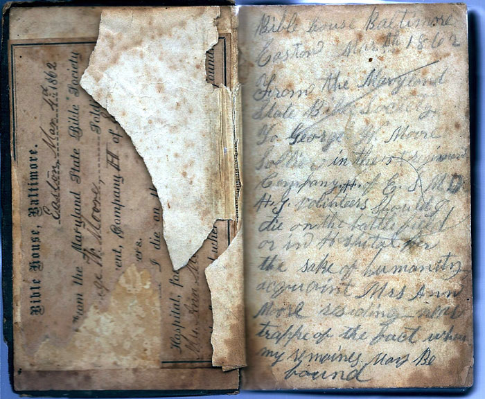 Bible owned by George Moore Co. H