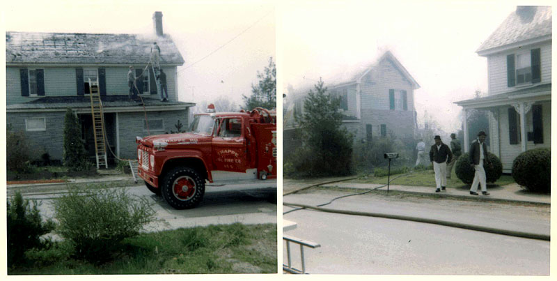 Fire at Mrs. Schwanninger's at 29453 Maple Ave. circa 1970. 