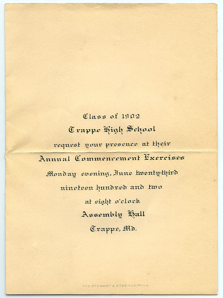 1902 Commencement Invitation