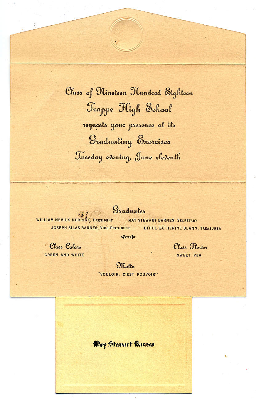 Commencement invitation 1918