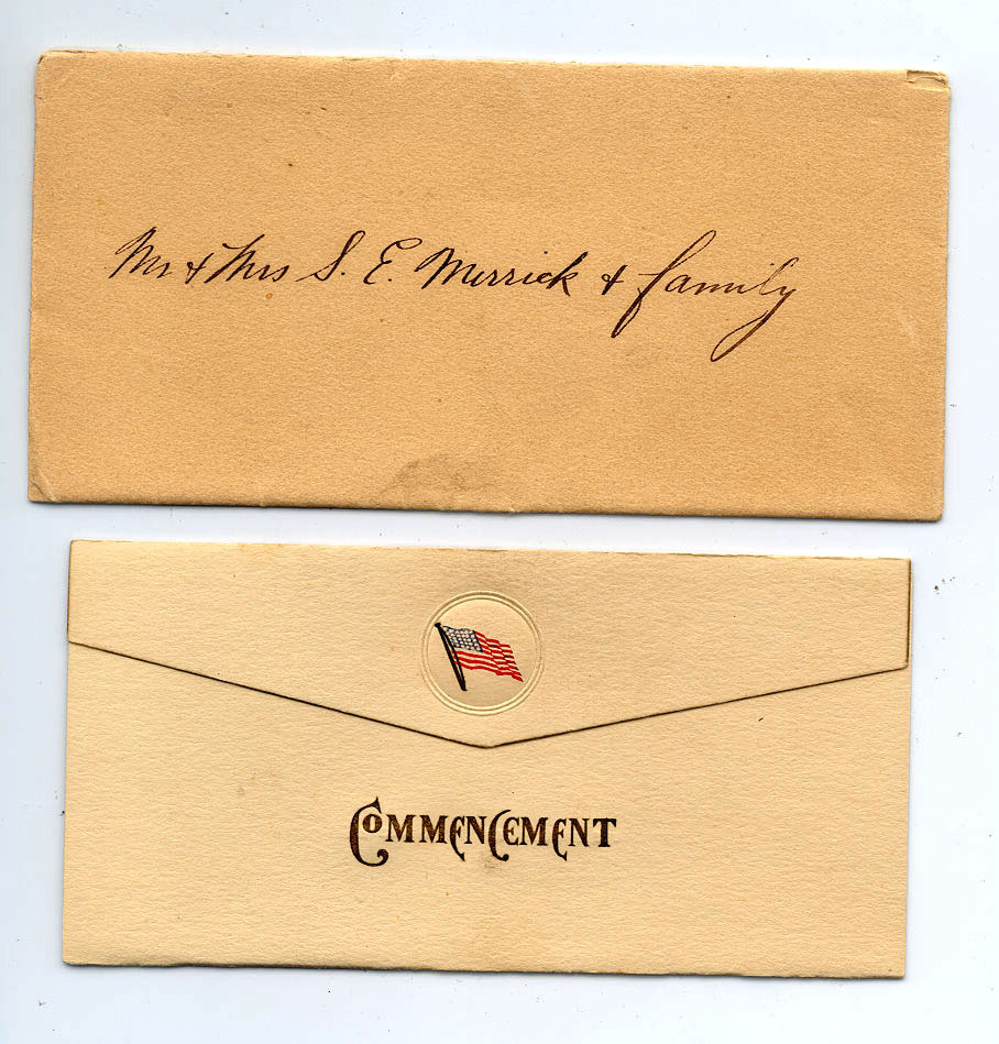 Commencement invitation 1918 part 2