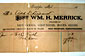 19th century letterhead of Wm. H. Merrick dealer in dry goods, groceries, boots shoes and general merchandise