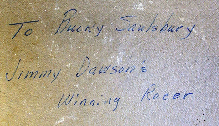 Jimmy Dawson's Winning Pinewood Derby Racer
