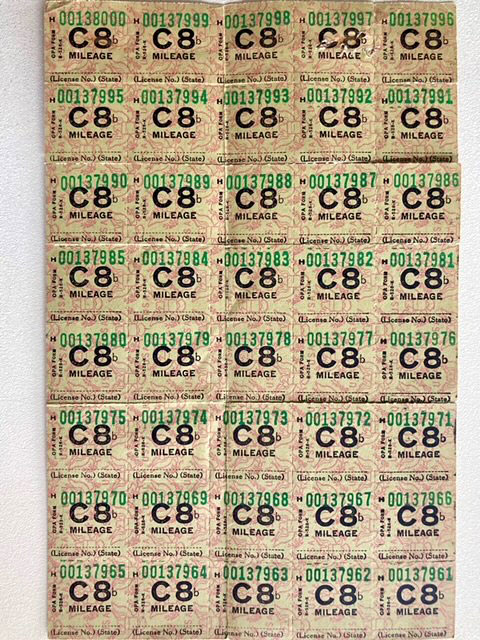 World War ll ration stamps